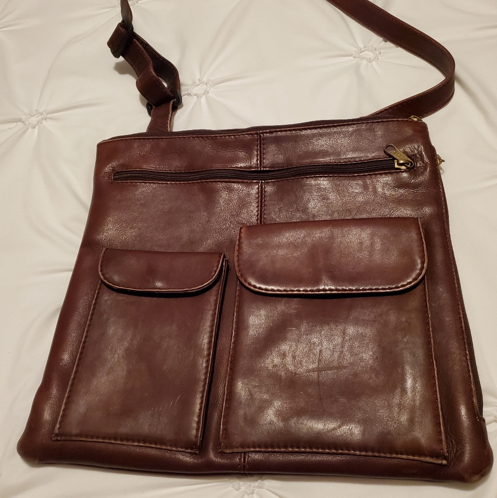 Genuine leather HOBO crossbody